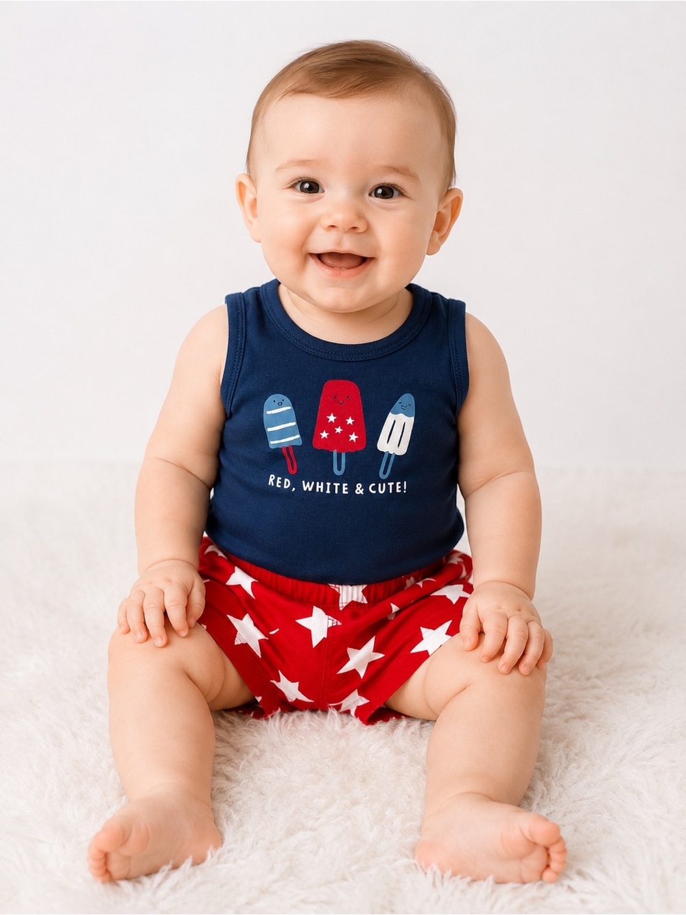 Carter’s Child of Mine 2-Piece Patriotic Outfit 3-6M Red White Blue